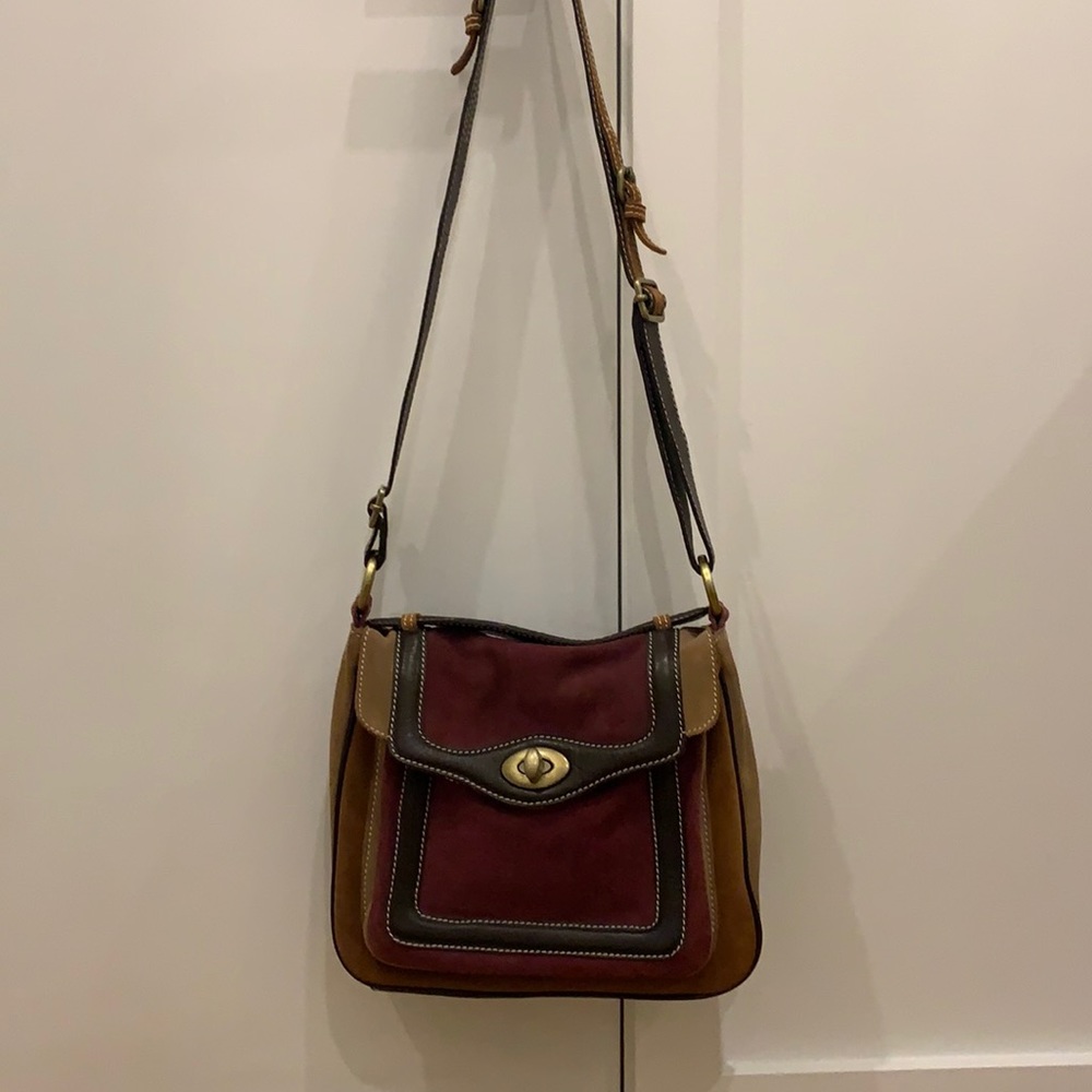 🖤 Zara genuine suede leather satchel messenger bag